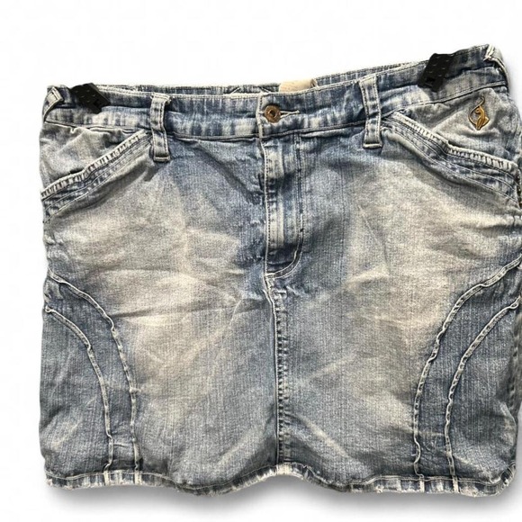 Y2K blue denim mini skirt by babyphat size 16 (L7) - Picture 2 of 8